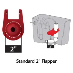 Korky Universal Fit Adjustable QuietFILL Toilet Fill Valve and 2 in. Flapper Kit