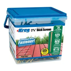 Kreg No. 8 Head X 2-5/8 in. L Square Pan Head Deck Screws 525 pc