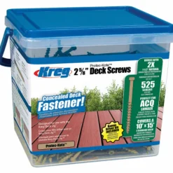 Kreg No. 8 Head X 2-5/8 in. L Square Pan Head Deck Screws 525 pc