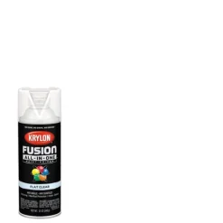 Krylon Fusion All-In-One Flat Clear Paint + Primer Spray Paint 12 oz (Pack of 6).