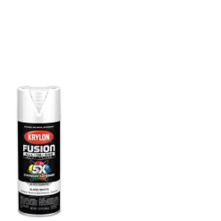 Krylon Fusion All-In-One Gloss White Paint + Primer Spray Paint 12 oz (Pack of 6).