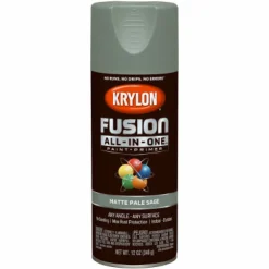 Krylon Fusion All-In-One Matte Pale Sage Paint + Primer Spray Paint 12 oz (Pack of 6).