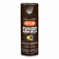 Krylon Fusion All-In-One Metallic Oil Rubbed Bronze Paint + Primer Spray Paint 12 oz (Pack of 6).