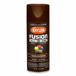 Krylon Fusion All-In-One Satin Espresso Paint + Primer Spray Paint 12 oz (Pack of 6).