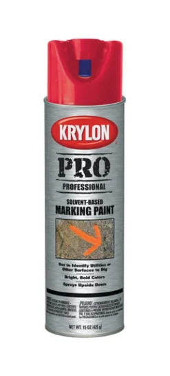 Krylon Pro Red Field Marker Line 15 oz. (Pack of 6)