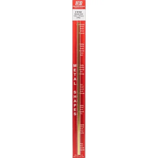 K&S 1/16 in. D X 12 in. L Brass Rod 3 pk