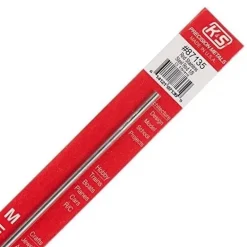 K&S 1/8 in. D X 12 in. L Stainless Steel Unthreaded Rod