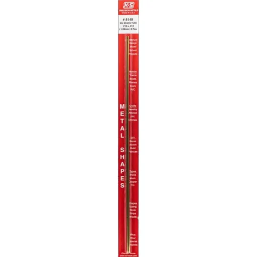 K&S 1/16 in. W X 12 in. L Square Brass Tube 2 pk