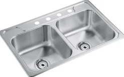 KTCHEN SNK DBL 33X22X8"