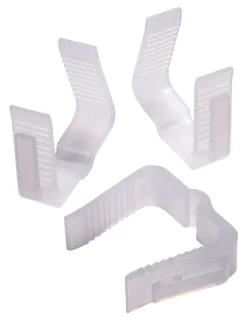 Kwik Clip Plastic White Non-Electric Light Hanger Clips Accessory 2 H x 2 W in.