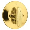 Kwikset Polished Brass Metal Deadbolt