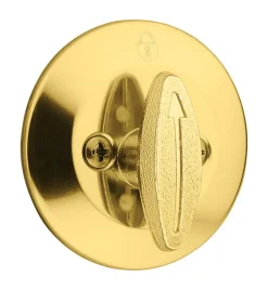 Kwikset Polished Brass Metal Deadbolt