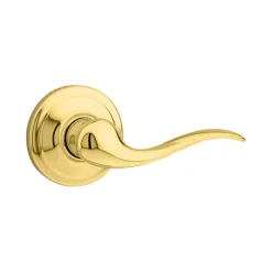 Kwikset Tustin Polished Brass Dummy Lever Right Handed