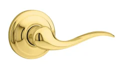 Kwikset Tustin Polished Brass Dummy Lever Right Handed