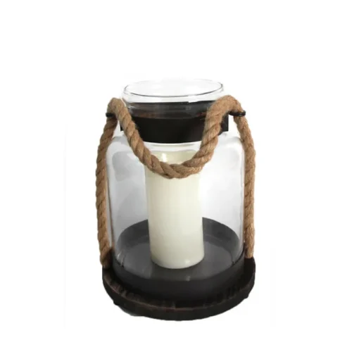 LANTERN HANG GLS/ROPE11"