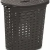 Laundry Hamper, Espresso Weave, 22-3/8-In. (Pack of 4)