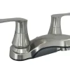Lavatory Faucet 4" 2-Hdl W/Solid Saber Handles Nickel Finish (W/2.2Gpm Aerator)
