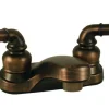 Lavatory Faucet 4" Plastic Lavatory W/ Tpt Hdls Oil Rub Bronze