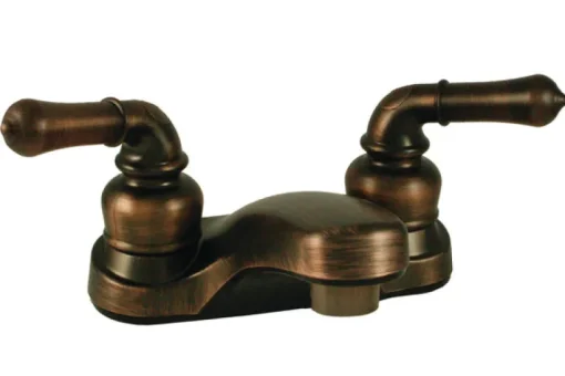 Lavatory Faucet 4" Plastic Lavatory W/ Tpt Hdls Oil Rub Bronze