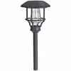 LED Solar Path Lights, Black Metal, 2-Pk.