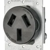 Leviton 50 amps 125/250 V Duplex Black Outlet 10-50R 1 pk
