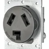 Leviton 30 amps 125/250 V Duplex Black Outlet 10-30R 1 pk