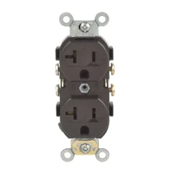Leviton 20 amps 125 V Duplex Brown Outlet 5-20R 1 pk