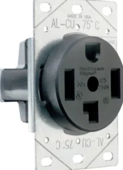 Leviton 30 amps 125/250 V Duplex Black Outlet 14-30R 1 pk