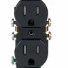 Leviton 15 amps 125 V Duplex Black Outlet 5-15R 1 pk