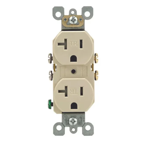 Leviton 20 amps 125 V Duplex Ivory Tamper Resistant Outlet 5-20R 1 pk