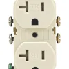 Leviton 20 amps 125 V Duplex Light Almond Tamper Resistant Outlet 5-20R 1 pk