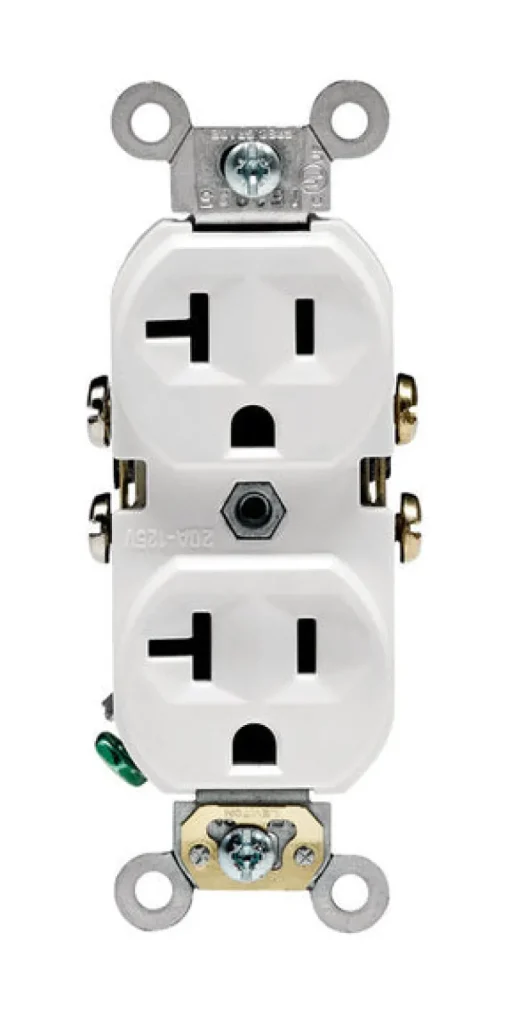Leviton 20 amps 125 V Duplex White Outlet 5-20R 1 pk
