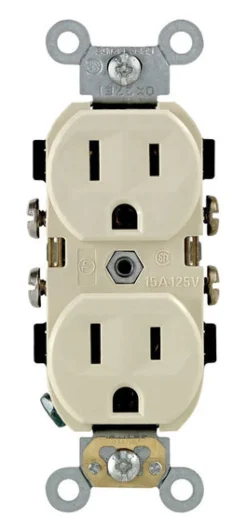 Leviton 15 amps 125 V Ivory Outlet 5-15R 1 pk
