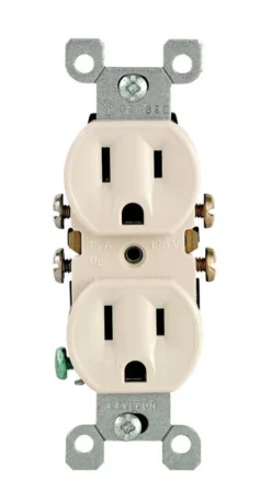 Leviton 15 amps 125 V Light Almond Outlet 5-15R 10 pk