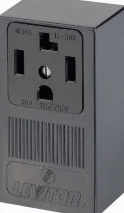 Leviton 30 amps 125/250 V Single Black Outlet 14-30R 1 pk