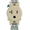 Leviton 20 amps 125 V Single Ivory Outlet 5-20R 1 pk