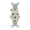 Leviton 20 amps 250 V Single Light Almond Outlet 6-20R 1 pk