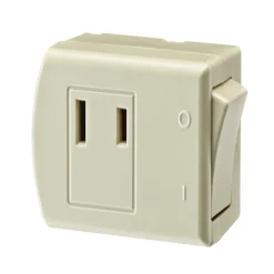 Leviton 13 amps Double Pole Plug-In Switch Tap Ivory 1 pk