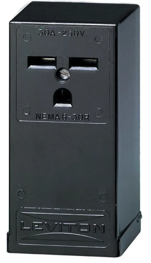 Leviton 250 V Black Outlet 6-30R 1 pk