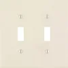 Leviton Almond 2 gang Nylon Toggle Wall Plate 1 pk