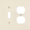 Leviton Almond 2 gang Nylon Duplex/Toggle Wall Plate 1 pk