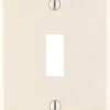 Leviton Almond 1 gang Plastic Toggle Wall Plate 1 pk