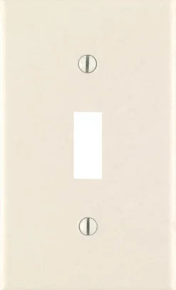 Leviton Almond 1 gang Plastic Toggle Wall Plate 1 pk