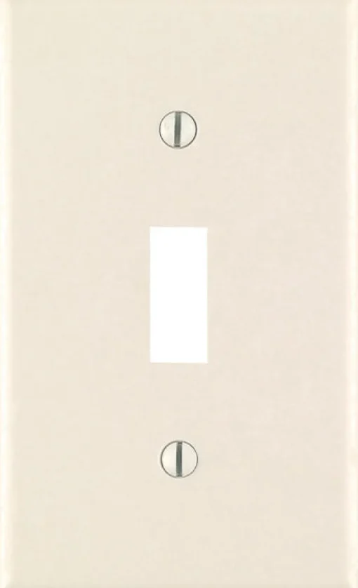 Leviton Almond 1 gang Plastic Toggle Wall Plate 1 pk