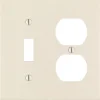 Leviton Almond 2 gang Plastic Duplex/Toggle Wall Plate 1 pk