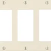 Leviton Almond 3 gang Thermoset Plastic Decorator Wall Plate 1 pk