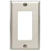 Leviton Antimicrobial Powder Coated Gray 1 gang Stainless Steel Decorator Wall Plate 1 pk
