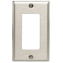 Leviton Antimicrobial Powder Coated Gray 1 gang Stainless Steel Decorator Wall Plate 1 pk