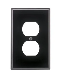 Leviton Black 1 gang Nylon Duplex Wall Plate 1 pk