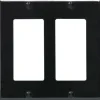 Leviton Black 2 Gang Plastic Gfci/Rocker Wall Plate 1 Pk